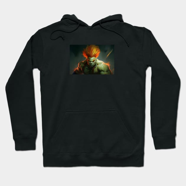 Blanka Street Fighter - Original Artwork Hoodie by Labidabop